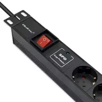 ilgintuvas rite - Qoltec 54601, 1U, 16A, PDU, 6xSchuko, 1.8 m - 7 nuotrauka