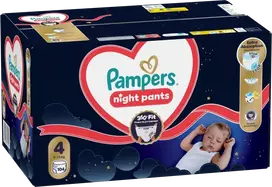 pampers 15kg - Pampers Night Pants, 4 dydis, 9-15 kg, 104 vnt. - 1 nuotrauka