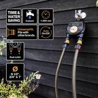 laistymo laikmatis - Laikmatis Fiskars Timer Dual Outlet - 6 nuotrauka