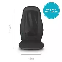 masaziniai kilimeliai - Ecomed by Medisana MC-15E Šiatsu masažinė pagalvėlė Juoda (Black) 24W - 2 nuotrauka