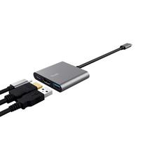 5a usb c laidas - Adapteris Trust Dalyx 3 in 1 USB-C, HDMI, 0.01 m, sidabro - 3 nuotrauka