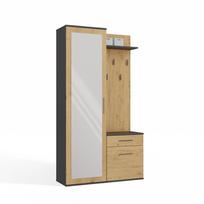top e shop spinta - Topeshop Prieškambario baldų komplektas DUO, rudas (Brown) - 3 nuotrauka