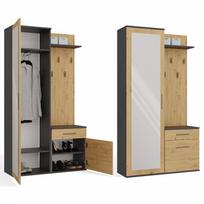 top e shop spinta - Topeshop Prieškambario baldų komplektas DUO, rudas (Brown) - 6 nuotrauka