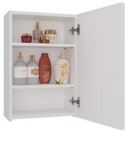 veidrodziai - Vonios spintelė su veidrodžiu Top E Shop Pola 1DL, balta (White) - 2 nuotrauka