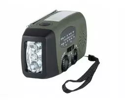 radijo imtuvai - FOSCO Outdoormen Edit Avarinis Radijas Solar-Dynamo Žalias (Green), Juodas (Black) - 2 nuotrauka