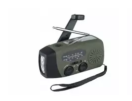 radijo imtuvai - FOSCO Outdoormen Edit Avarinis Radijas Solar-Dynamo Žalias (Green), Juodas (Black) - 3 nuotrauka