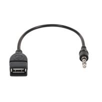 usb 3.0 to usb 3.0 cable - Maclean Plug USB Female To 3.5mm Jack Male 0.23m Black - 2 nuotrauka