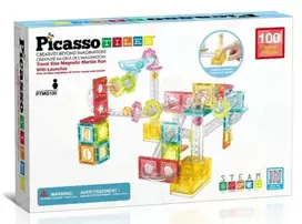 Picasso Tiles Magnetinis konstruktorius Marble Run PTMG100, 100 vnt.