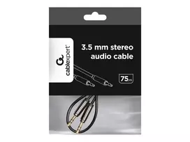 3.5mm male - Gembird Cable 3.5mm/3.5mm Black 0.75m - 2 nuotrauka