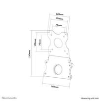 100 veses 100 - NEWSTAR VESA CONVERSION PLATE - APPLE MAC TO VESA 75X75 - SILVER - 2 nuotrauka
