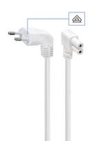 c7 cable - GEMBIRD PC-184L-VDE-2.5M-W - 2 nuotrauka
