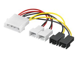 fan cable - Goobay Power Cable Molex Male To Fan 2x12V+2x5V 0.15m - 2 nuotrauka