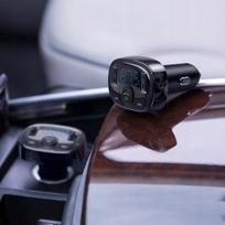 fm transmitter - Baseus S-09A FM siųstuvas su automobiliniu įkrovikliu 2xUSB Juodas (Black) - 3 nuotrauka