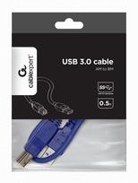 usb 3.0 to usb 3.0 cable - Gembird Cable USB to USB Blue 0.5m - 5 nuotrauka