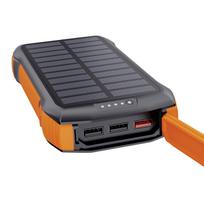 isorine baterija 20000mah solar - Choetech B567  3x USB 20000mAh 20W | QC 18W | Qi 10W (juodas-oranžinis) - 5 nuotrauka