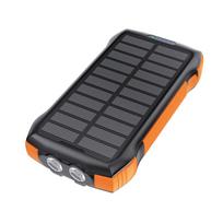 isorine baterija 20000mah solar - Choetech B567  3x USB 20000mAh 20W | QC 18W | Qi 10W (juodas-oranžinis) - 6 nuotrauka