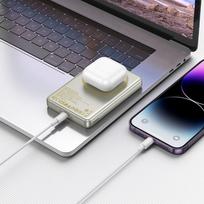 10000mah power bank - Hoco Q26A, 10000mAh, 20W, MagSafe, auksinė - 4 nuotrauka
