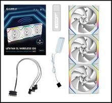 120mm fan - Lian Li UNI FAN SL Wireless 120mm Balta (White) 3-Pack - 4 nuotrauka