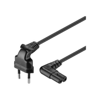 cee laidas - Goobay Euro connection cord, both ends angled 97344 0.75 m, Juodas (Black) - 2 nuotrauka