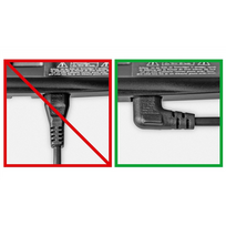 cee laidas - Goobay Euro connection cord, both ends angled 97344 0.75 m, Juodas (Black) - 3 nuotrauka