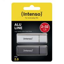 32gb usb - Intenso 2.0 32GB Alu Line 2pcs double pack 3521480 - 2 nuotrauka