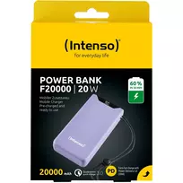 power bank 20000mah - Intenso F20000 20000mAh, QC3.0, violetinė - 2 nuotrauka