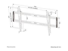 43 tv televizorius - NEOMOUNTS BY NEWSTAR SCREEN WALL MOUNT (TILT, VESA 800X400) - 2 nuotrauka