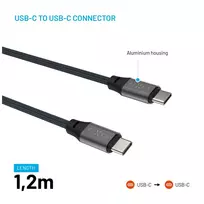 usb laidas magnetinis - Fixed ,  Magnetinis pintas kabelis USB-C/USB-C, 240W, 2m, pilkas (Gray) - 4 nuotrauka