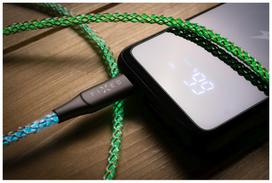 usb c laidas 60w - Fixed | Glowing Charging Cable USB-C/USB-C, PD support, Rainbow | FIXDLED-CC-RA - 2 nuotrauka