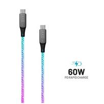 usb c laidas 60w - Fixed | Glowing Charging Cable USB-C/USB-C, PD support, Rainbow | FIXDLED-CC-RA - 7 nuotrauka