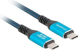kabelis 240w - Lanberg USB-C M/M 4.0 CABLE 240W 8K 60HZ | CA-CMCM-44CU-0005-BK - 5 nuotrauka