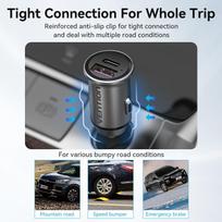 usb c pakrovejas - MOBILE CHARGER CAR USB/2P GRAY FFBH0 VENTION - 4 nuotrauka