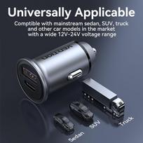 usb c pakrovejas - MOBILE CHARGER CAR USB/2P GRAY FFBH0 VENTION - 16 nuotrauka