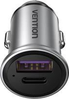 car charger usb port - MOBILE CHARGER CAR 30W USB/2P GRAY FFFH0 VENTION - 6 nuotrauka