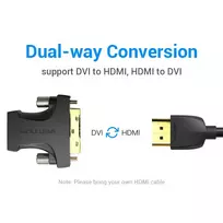 kabelis hdmi dvi - Vention HDMI į DVI adapteris AILB0 Juodas (Black) - 2 nuotrauka