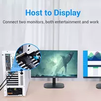 kabelis hdmi dvi - Vention HDMI į DVI adapteris AILB0 Juodas (Black) - 8 nuotrauka