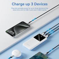 10000 power bank - Vention FHKW0, 10000mAh, 22.5W, baltas - 7 nuotrauka