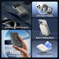 magnetinis usb - Vention FHNB0 10000 mAh 20W Juodas (Black) - 10 nuotrauka