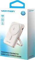magnetine isorine baterija - Vention FHNW0 10000 mAh 20W Balta (White) - 2 nuotrauka