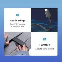 usb b c - USB-C iki 3x USB 2.0, RJ45, Micro-B Hub Vention TGOBB 0.15m, juodas - 16 nuotrauka