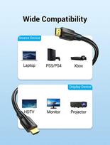 hdmi 2.1 5m laidas - Kabelis HDMI 2.1 Vention AANBJ 5m 8K (juodas) - 5 nuotrauka