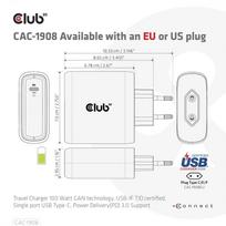 5v 12v usb - MOBILE TRAVEL CHARGER USB-C/100W CAC-1908EU CLUB3D - 7 nuotrauka