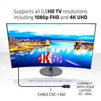 hdmi laidas 2m - Club 3D HDMI 2.0 Rotary Cable 2m - 2 nuotrauka