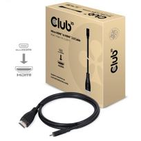 micro hdmi - Club 3D CAC-1351 Micro HDMI į HDMI 2.0 kabelis 1m (Juodas) - 5 nuotrauka