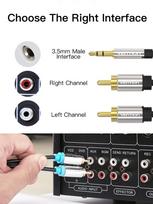 audio 3.5 mm cable - Vention 3.5mm Male to 2x RCA Male Audio Cable 2m Juodas (Black) - 8 nuotrauka