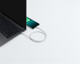 xiaomi laidas - Xiaomi 3A Pintas USB-C į USB-C Kabelis 1m Baltas (White) - 3 nuotrauka