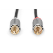 3.5mm to 3.5mm - Digitus DB-510330-010-S 3.5 mm stereo jack į RCA adapteris 1 m Juodas (Black) - 3 nuotrauka
