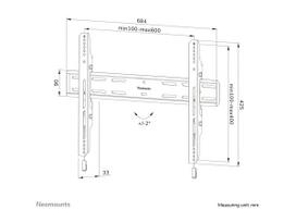 vesa 100x100 laikiklis - NEOMOUNTS SELECT SCREEN WALL MOUNT (FIXED, VESA 600X400) - 2 nuotrauka