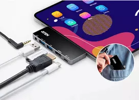 usb c dock - Aten UH3238 USB-C Travel Dock with Power Pass-Through - 5 nuotrauka