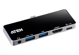 usb c dock - Aten UH3238 USB-C Travel Dock with Power Pass-Through - 6 nuotrauka